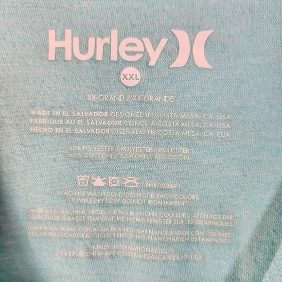 Hurley Graphic Green T-Shirt XXL - Picture 4 of 4
